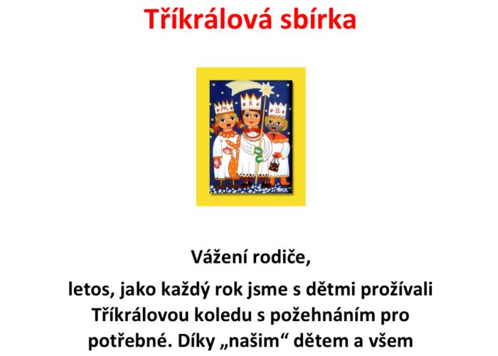 Tříkrálová sbírka 2024