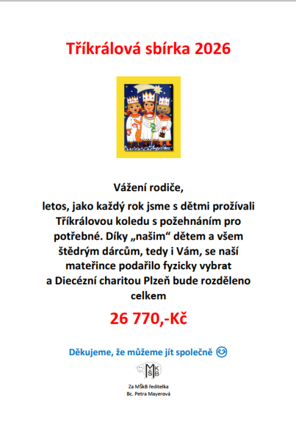 Tříkrálová sbírka 2026